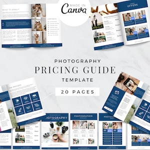 Photographer Pricing Guide Template Wedding | Photographer Client Guide | Senior Pricing Guide Sheet Template | Welcome Guide With Text