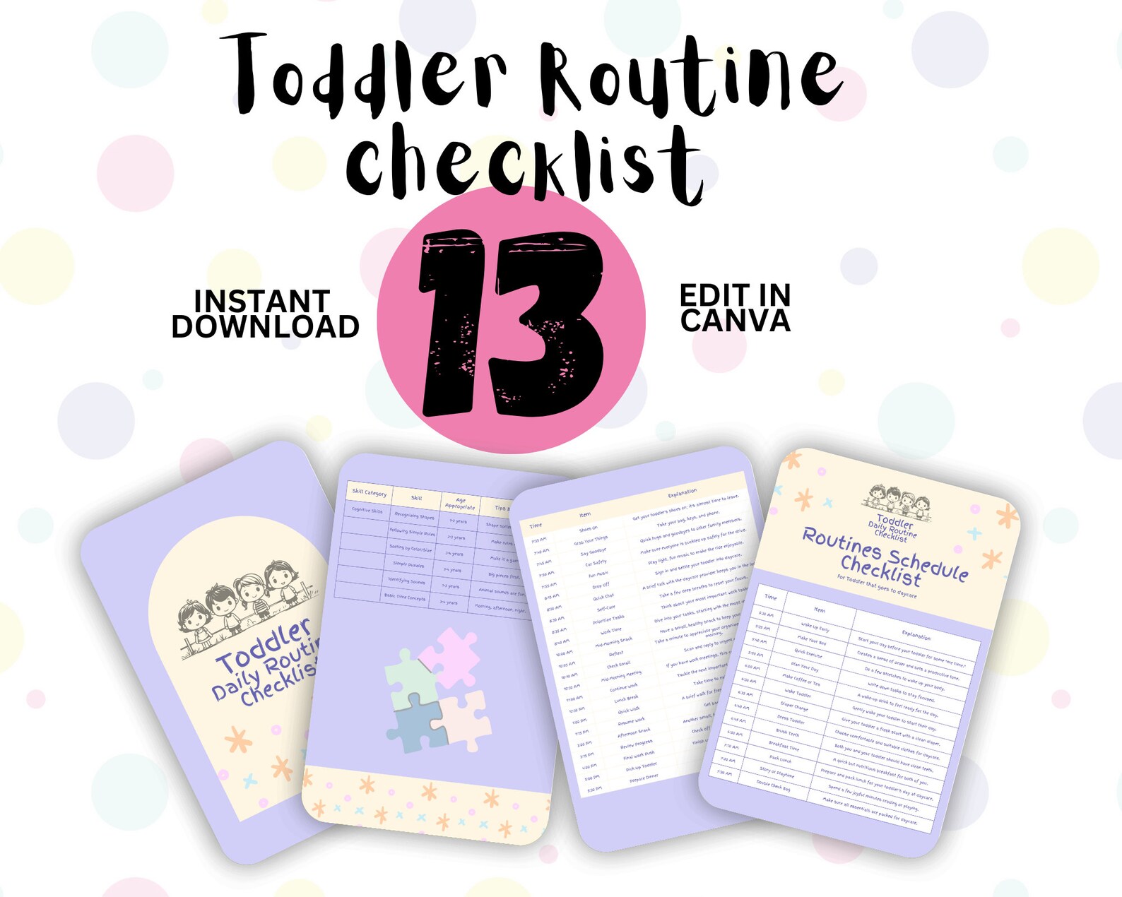 Visual Schedule Daily Routine Chart Digital Download Routine Cards ...