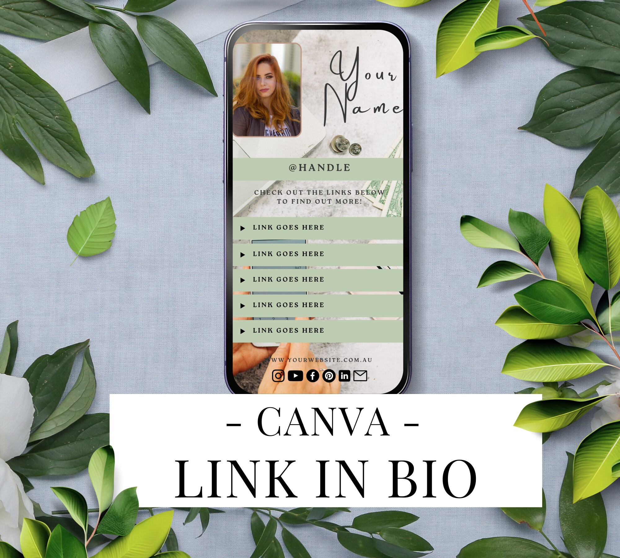 Link in BIO Template, CANVA Landing Page, Tiktok TEMPLATE, Modern Look ...