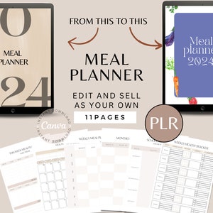 Plr Templates | Digital Planner | Commercial Use Planner Template | Plr Digital Journal | Canva Template | Master Resell Rights