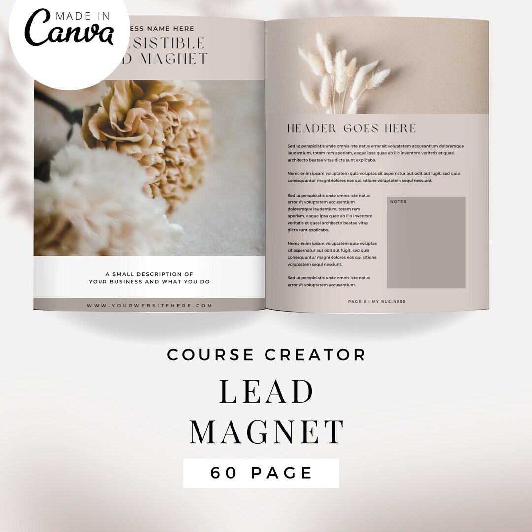 Lead Magnet | Workbook Canva Template | Life Coaching Workbook ...