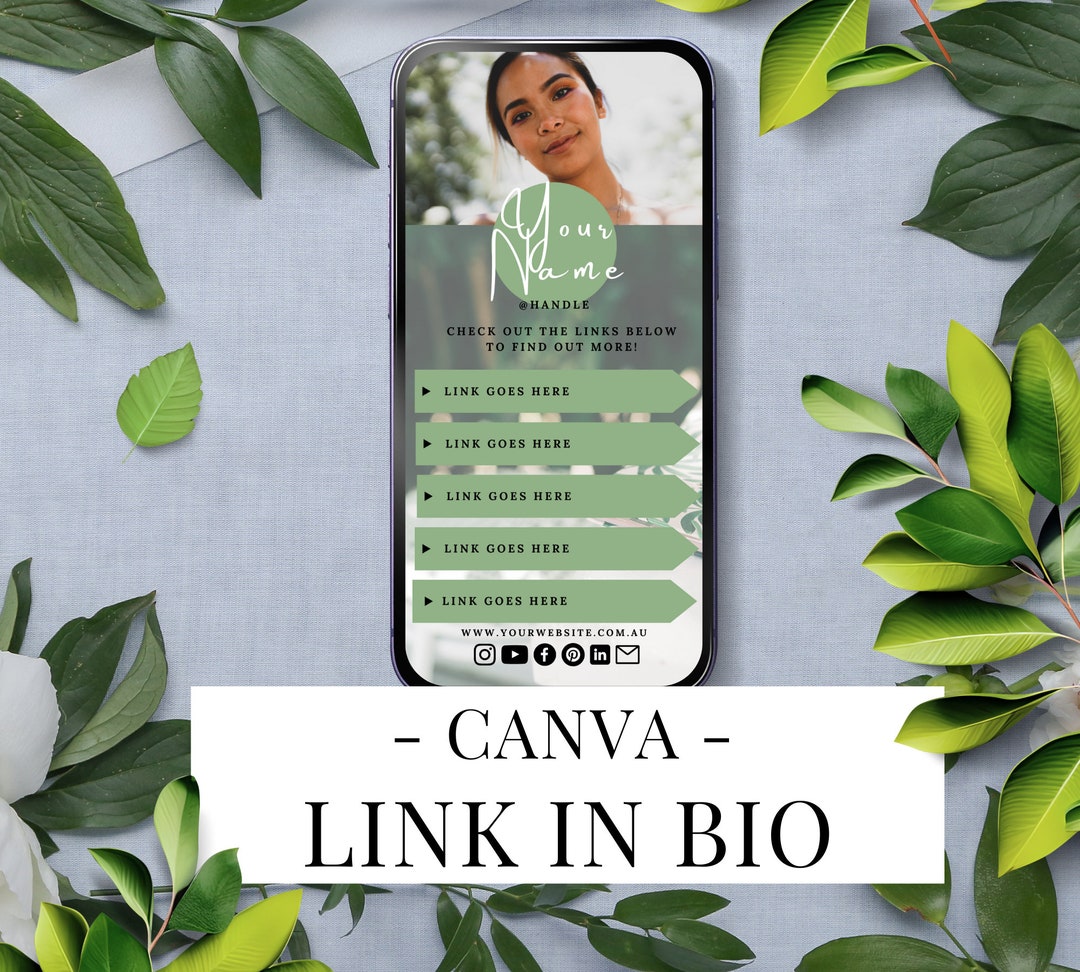 Link in BIO Template, CANVA Landing Page, Tiktok TEMPLATE, Modern Look ...