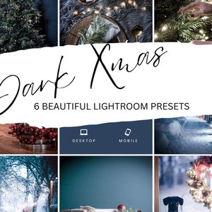 Desktop Preset | Instagram Filter | Wedding Presets | Iphone Presets | Christmas Winter Snow Preset | Dark Aesthetic | Black Preset | Xmas