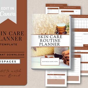 Skincare Planner | Instant Download | Editable Skincare Routine | Skincare Routine Template | Skin Care Routine | Skincare Journal