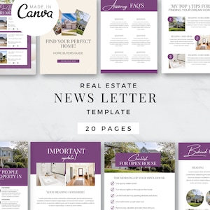 Realtor Newsletter | Real Estate June Newsletter | Real Estate Marketing | Instant Download | July Newsletter | Luxury Newsletter