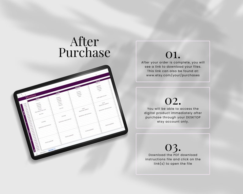 Daily Routine Goal Planner 30-min Planner Habit Tracker Spreadsheet ...