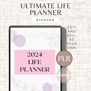 Resell Rights | Digital LIFE Planner | Resell Planners | Plr LIFE Planner Template | Canva Template | Commercial Use Planner