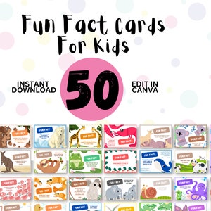 Fun Facts For Kids | Animal Facts | Fruit Art For Kitchen | Kids Or Office By Fun Fact Co. | Digital Download | Instant Download