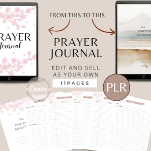 Commercial Resell Rights License | Digital Prayer Journal | Editable Journal | Journal Prompts | Bible Study | Plr Ebook | Digital Ebook