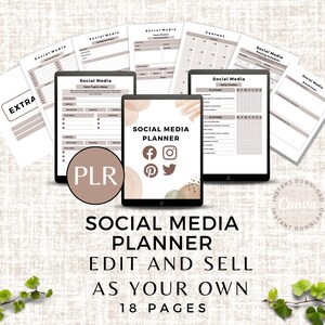 Social Media Planner: Content Calendar, Pinterest, Podcast (Digital Download)