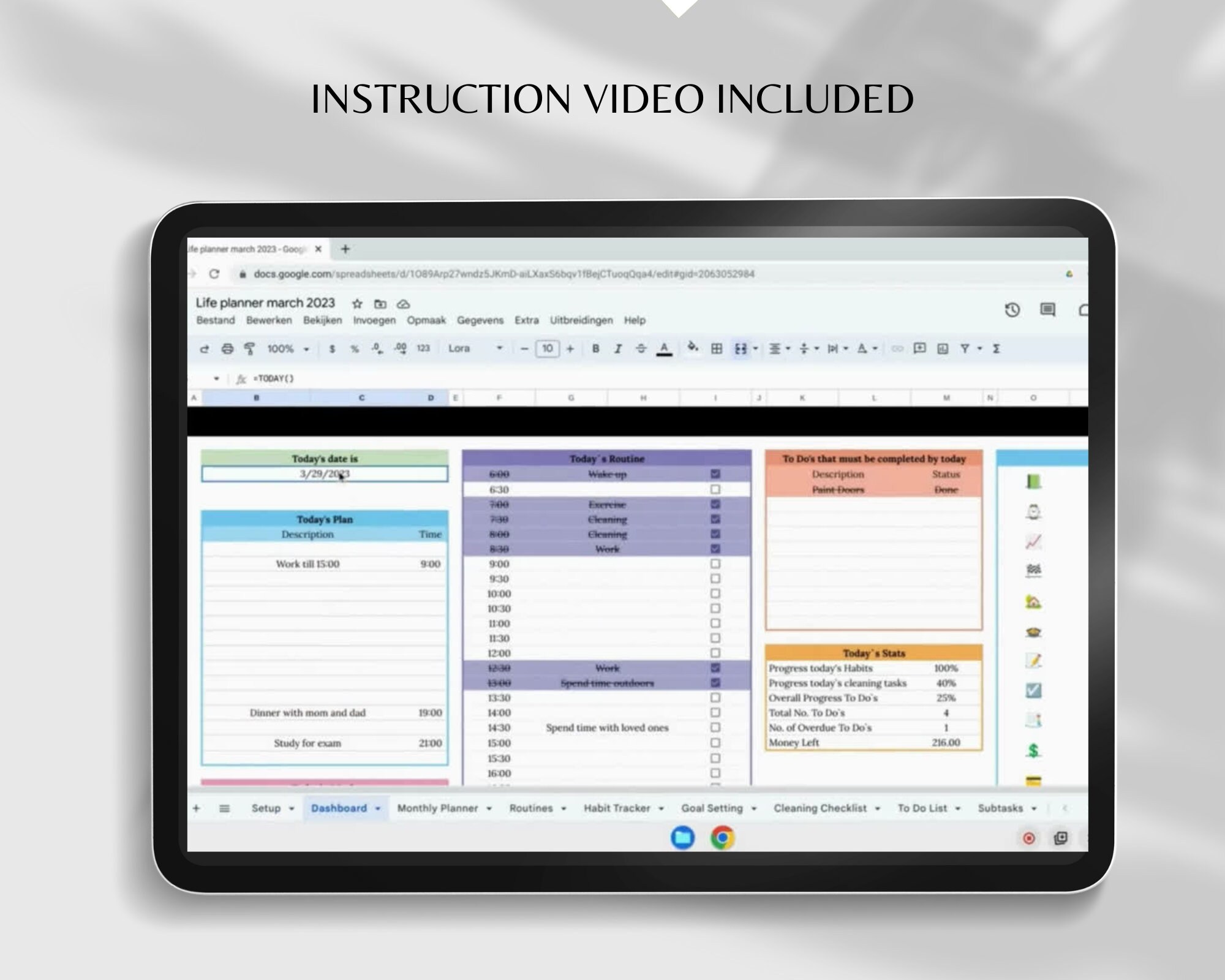 Google Sheets | to Do List | Productivity Planner | Adhd Task Planner ...