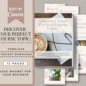 Course Creator Template | Ebook Template | Course Creation Planner | Canva Template | Course Template Bundle | Sales Page