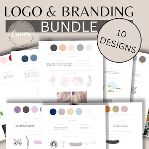 Kit de marque | Création de logo | Carte de visite | Trousse de logos | Modèles de toile | Panneau de marque | Palette de couleurs pour le tableau d'ambiance | Pack Instagram
