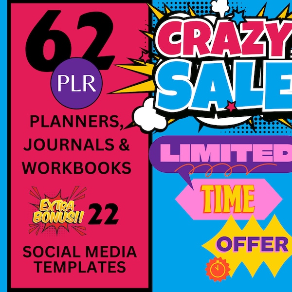 Leinwand Paket | Plr Planer | Canva Vorlage | Digitaler Organiser | Planer | Kommerzielle Nutzung Weiterverkaufsrechte | Tor-Tracker | Plr Bundle