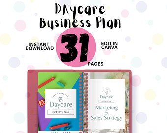 Home Daycare Business Plan: Editable Templates (Digital Download)