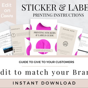 Instructions for printing and  cutting stickers and labels | lead magnet | sticker instructions | label instructions |  | Print and cut