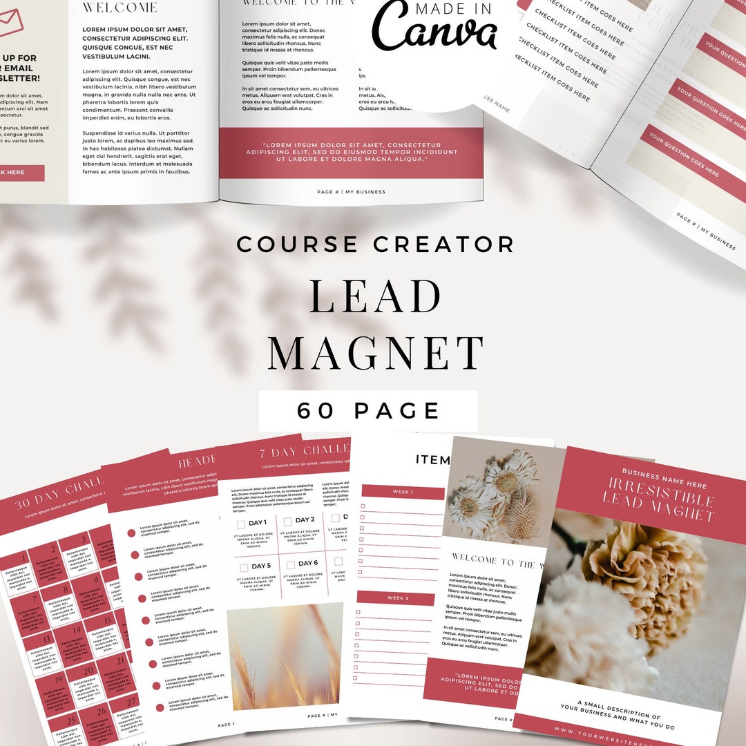 Lead Magnet Template Freebie Template Coaching Worksheets Lead