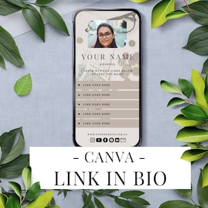 Tiktok Link In Bio Templates Canva, Instagram Landing Page, Instagram linktree template, Canva Bio Link Template, Tiktok bio Link Page