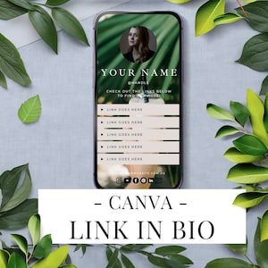 Tiktok Link In Bio Templates Canva, Instagram Landing Page, Instagram linktree template, Canva Bio Link Template, Tiktok bio Link Page