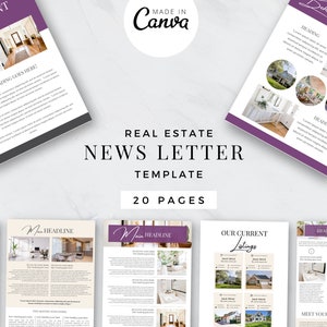 Canva Templates | Real Estate Newsletter Bundle | Real Estate Flyer | May Real Estate Newsletter | Real Estate June Newsletter