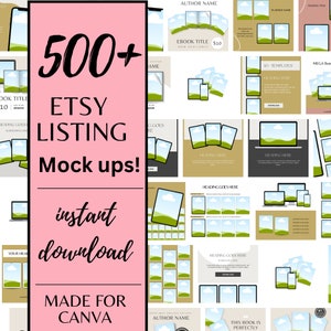 ETSY MOCKUPS | Etsy Listing Mockup Template | Canva Listing Template | Etsy Mockup Bundle | Listing template | Sell On Etsy