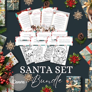 Carta de Papá Noel / Carta de Navidad para niños / Lista de deseos navideños / Carta de un duende / Carta del Polo Norte / Correo de Santa / Carta del Polo Norte.