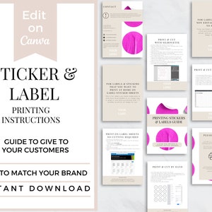 Instructions for printing and  cutting stickers and labels | lead magnet | sticker instructions | label instructions |  | Print and cut