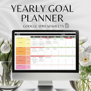 Goal Planner | Goal Tracker | Daily Habit Tracker | Daily Weekly Monthly | Spreadsheet Planner | To Do List | Habit Planner