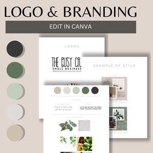 Diy Logo Design | Branding Kit | Mood Board Templates | Branding Package | Instagram Bundle | Branding Board Template | Logo Board Template
