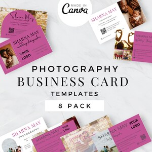 Canva Template | Instant Download | Photo Business Card Template | Marketing Brochure | Horizontal Business Card | Vertical Business Card