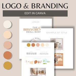 Business Branding Template | Branding Board | Mood Board Color Palette | Brand Guideline Template | Diy Branding Package Template