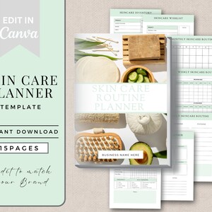 Skincare Planner | Instant Download | Editable Skincare Routine | Skincare Routine Template | Skin Care Routine | Skincare Journal
