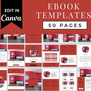 Ebook Template Canva | Editable Ebook | Blogger Ebook Template | Branding Ebook | Minimalist Magazine Template | Editable Workbook Template