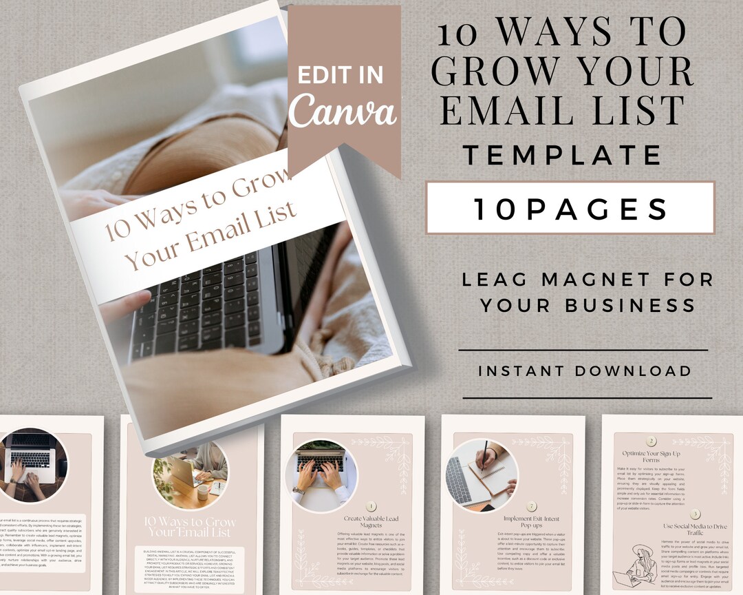 Lead Magnet | Canva Template | Newsletter Planner | List Building on ...