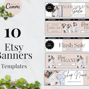 Etsy Banner Templates | Editable Etsy Store Listings | Etsy Shop Kit Aesthetic | Etsy Store Listing Design | Etsy Shop Banner Mockup