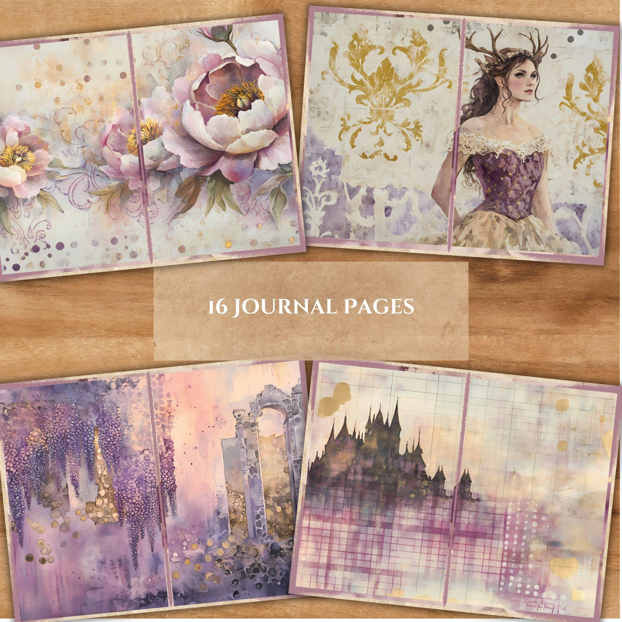 Princess Printable Junk Journal Starter Kit Fairytale Pages Fairy ...