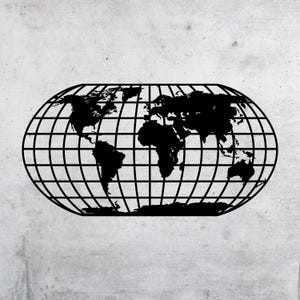 Detaillierte Weltkarte | Laser-Schnitt-Datei | DXF SVG Glowforge CNC Fräser | Metall, Holz, Vinyl Schneiden & Gravur | Digitaler Download