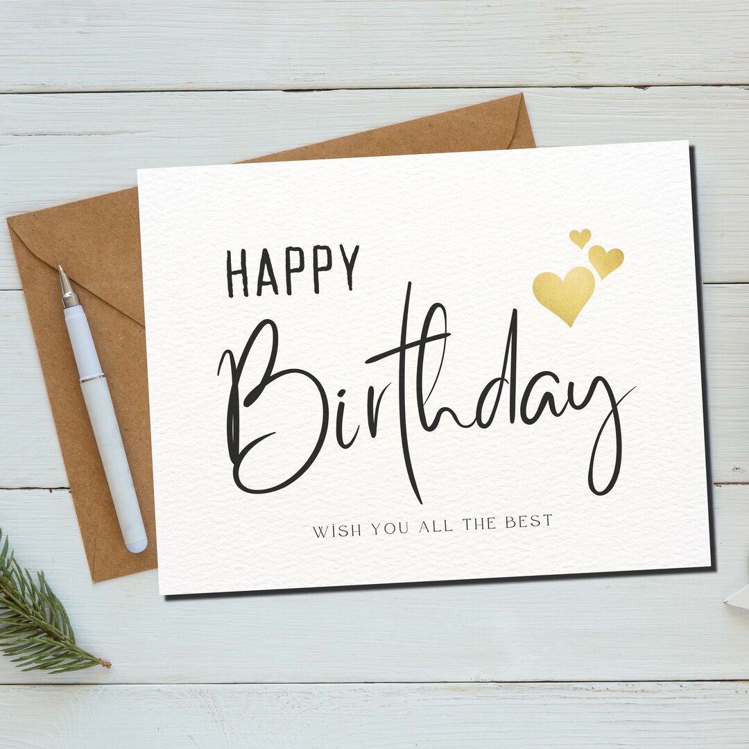 Happy Birthday Printable Card and Envelope / Instant Download PDF ...