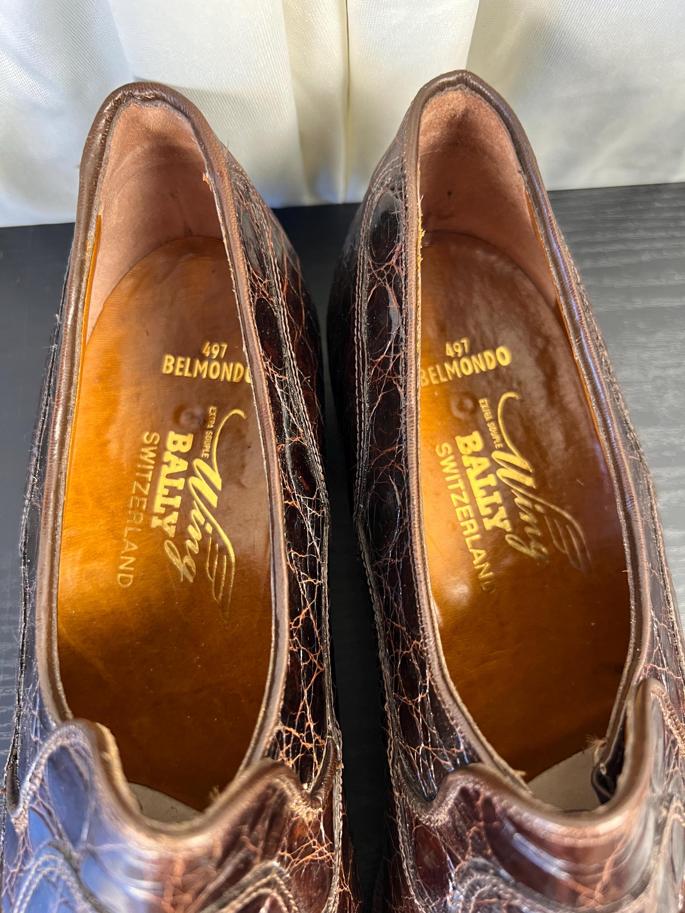 Vintage Bally Crocodile Loafers | Swiss Exotic Skin Tassel 