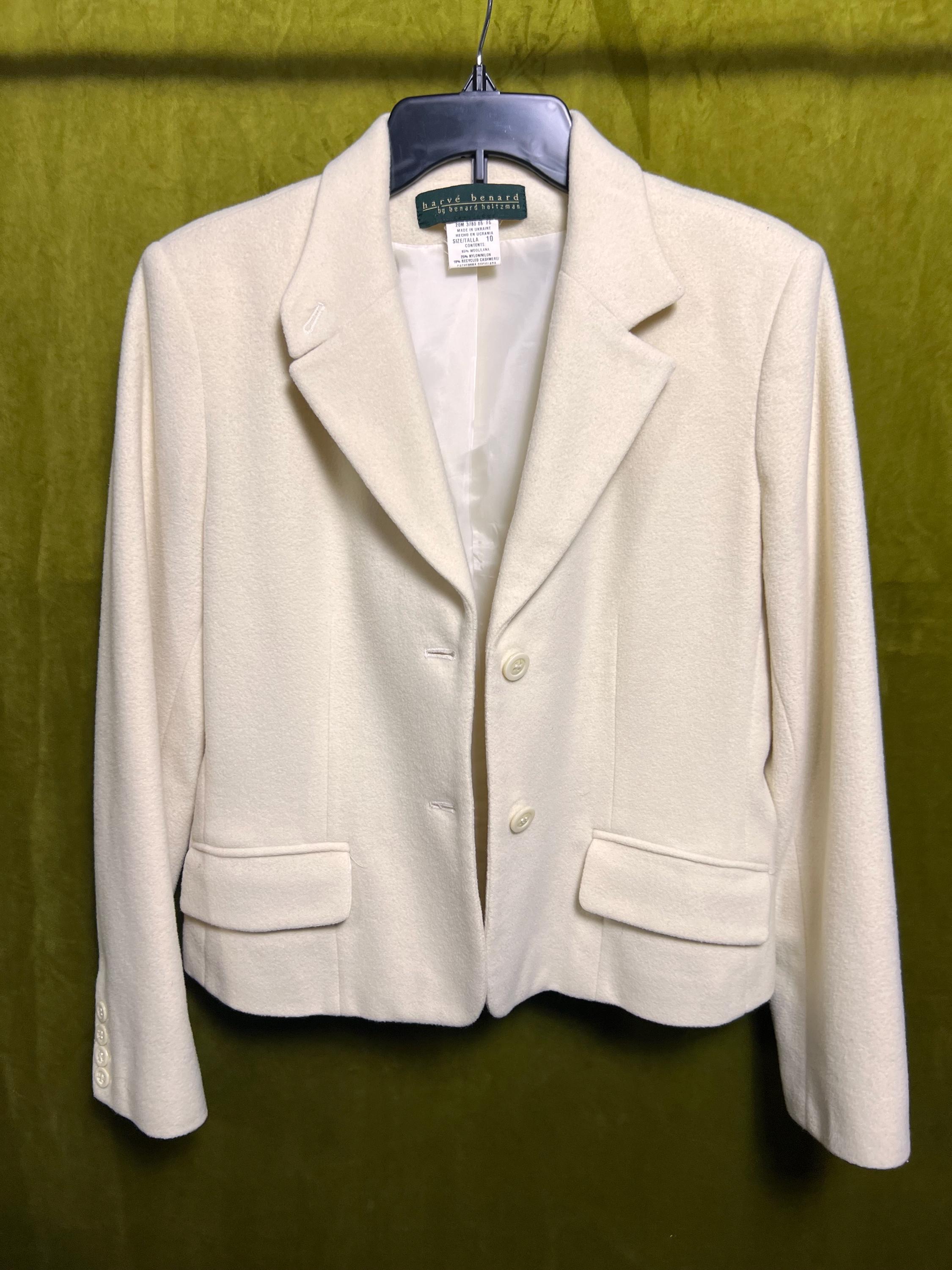 Blazer Harve Benard Taille 10 – Velours Damassé Motifs Floraux, Multicolore, Occasion Excellent état