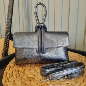 Fashion Silver Patent Leather Rhinestone Tassel Clutch Bags 2020