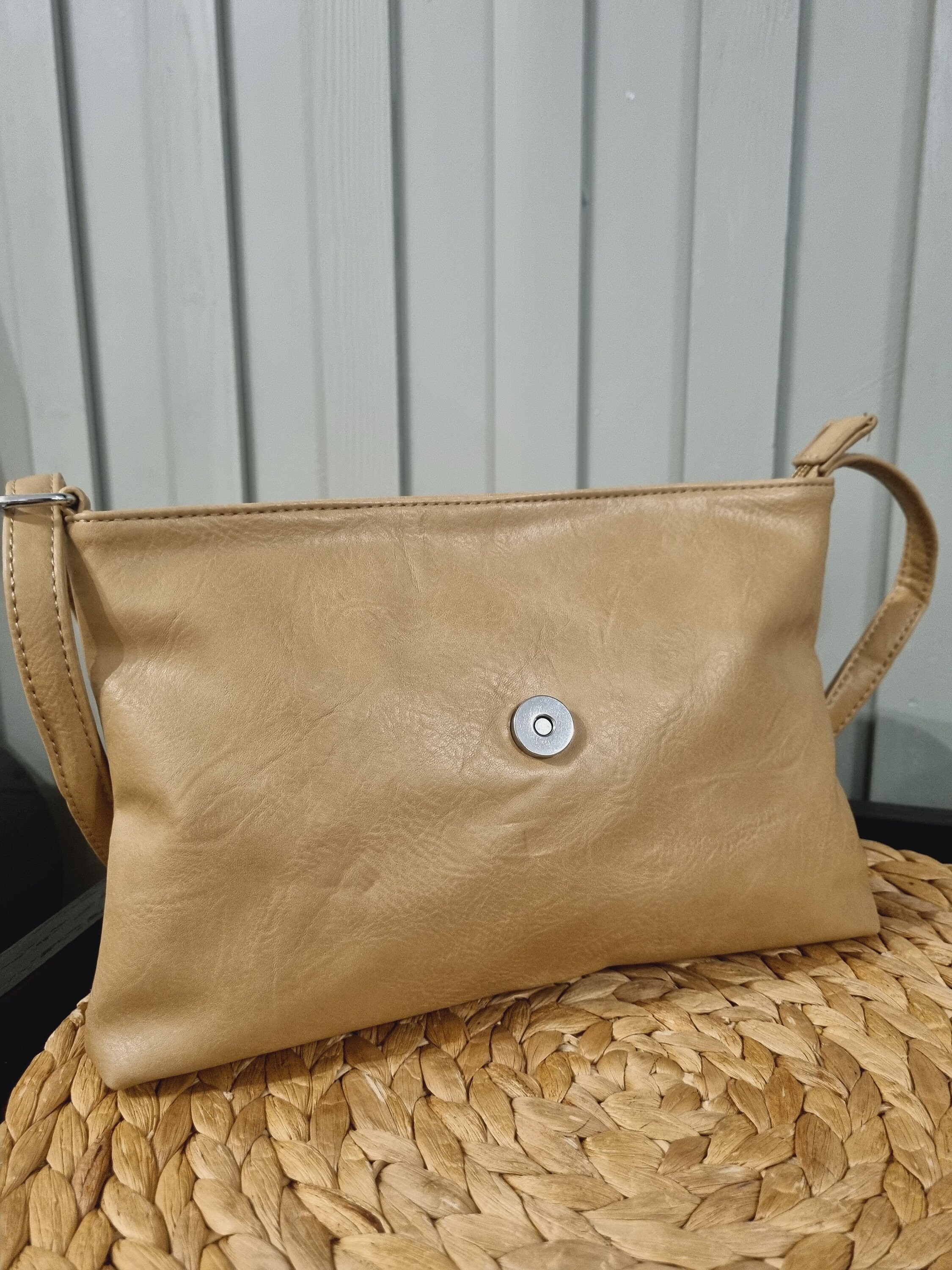 Taupe Satchel Bag/ Taupe Crossbody Bag/women Shoulder Bag/dark Beige Vegan Leather Bag/ Dark ...