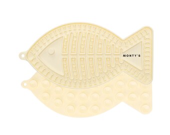 Fish Shaped Silicone Cat Lick Mat: Freezer Safe Pet Feeder