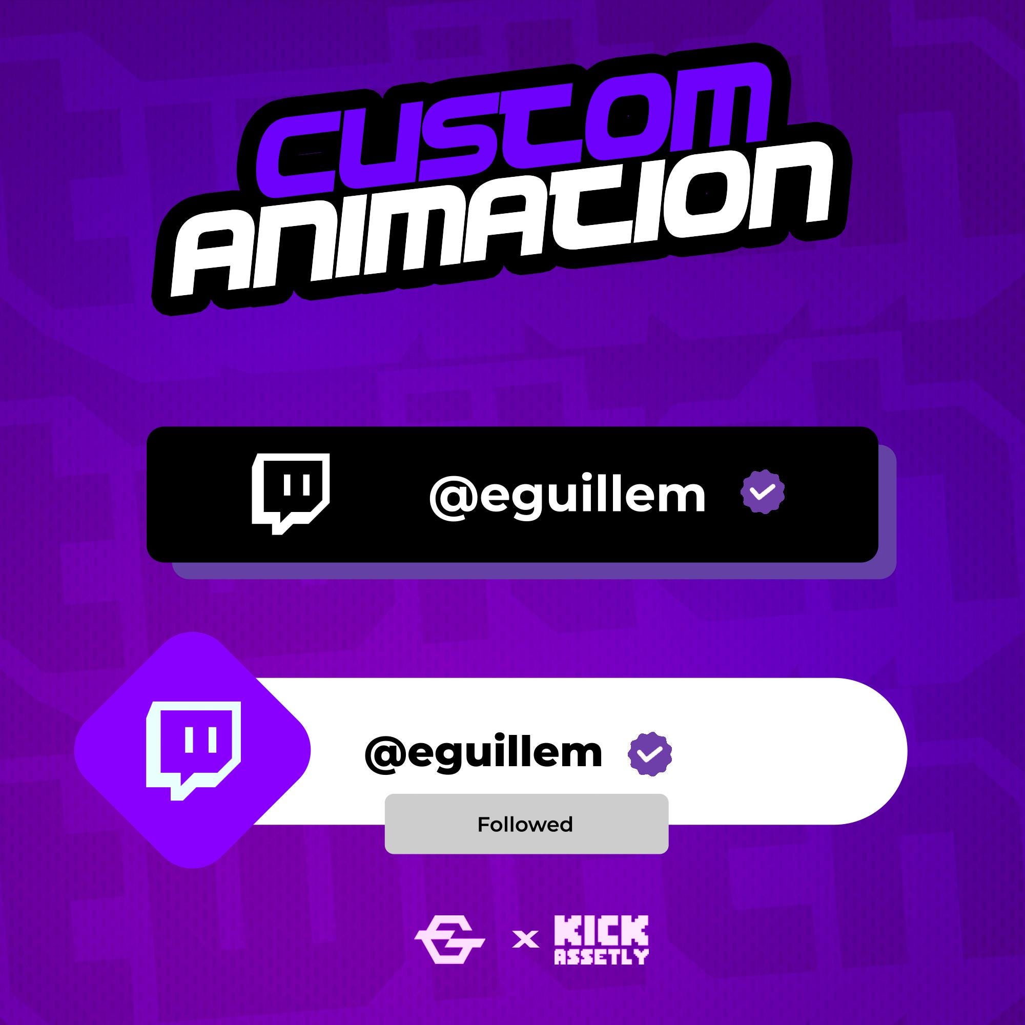 Twitch Custom Animated Subscribe & Follow Button Overlay – 2 Style ...