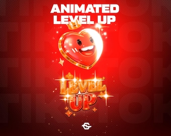 Animated 3D “Level Up” for TikTok | Instant Download