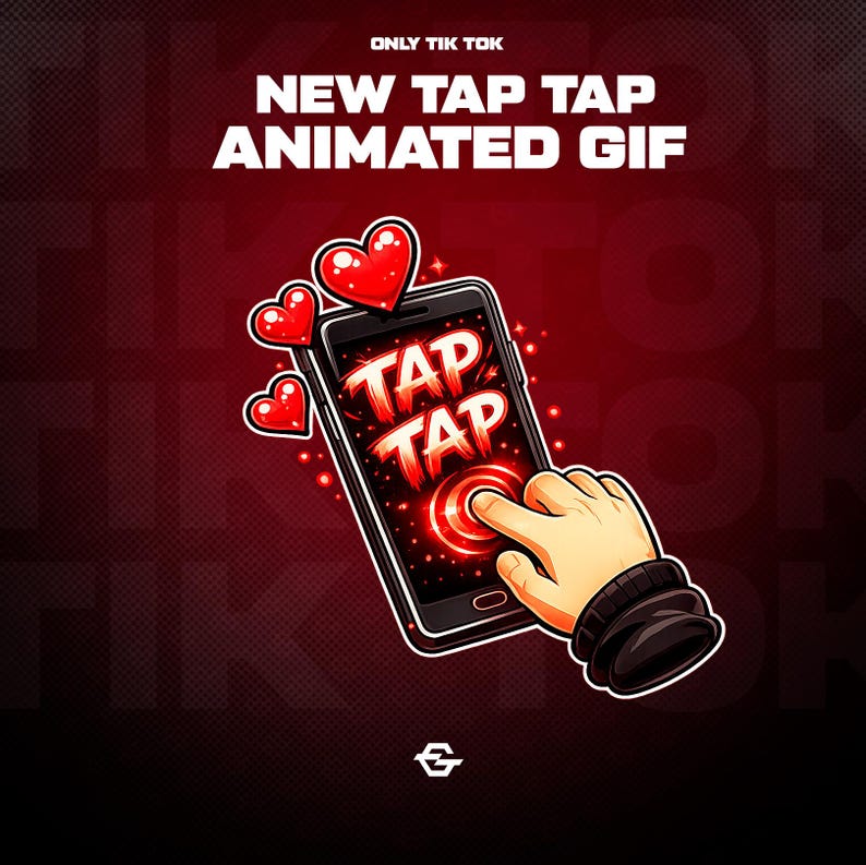 NEW Tap Tap Red Animated GIF Sticker | Instant Download - Etsy España