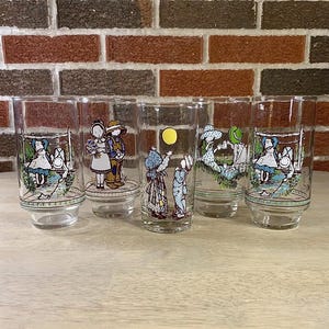 Set of 4 Vintage Holly Hobbie &quot;Happy Talk&quot; Drinking Glasses Coca Cola 1 American
