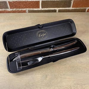 Elegant Meat Carving Set Knife & Fork Chas. D. Briddell Carvel Hall Steelsmiths