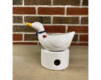 Centro de popurrí de gres vintage con forma de ganso a fuego lento y vela, diseño Cottage Core, Taiwán.