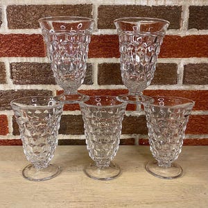 Bicchieri da tè freddo svasati da 5 3/4&quot; con piede Fostoria Glass AMERICAN da 12 once